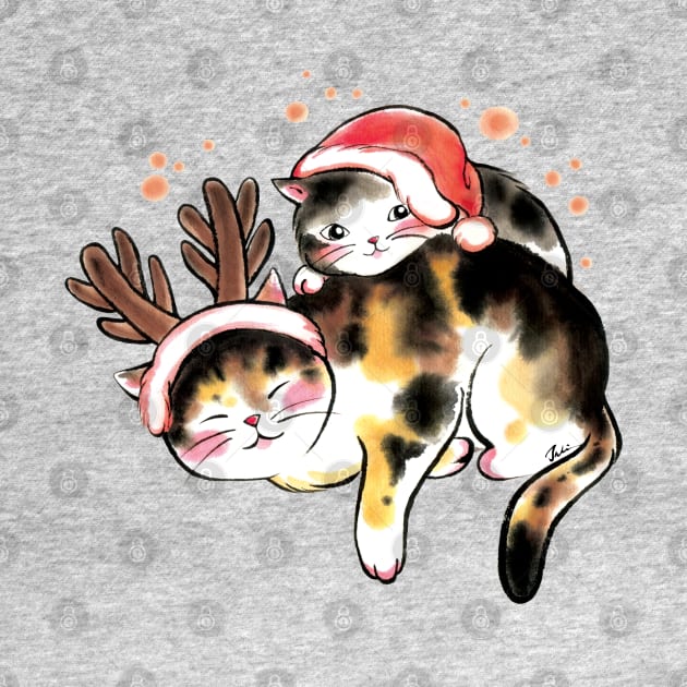 Xmas Reindeer cat by juliewu